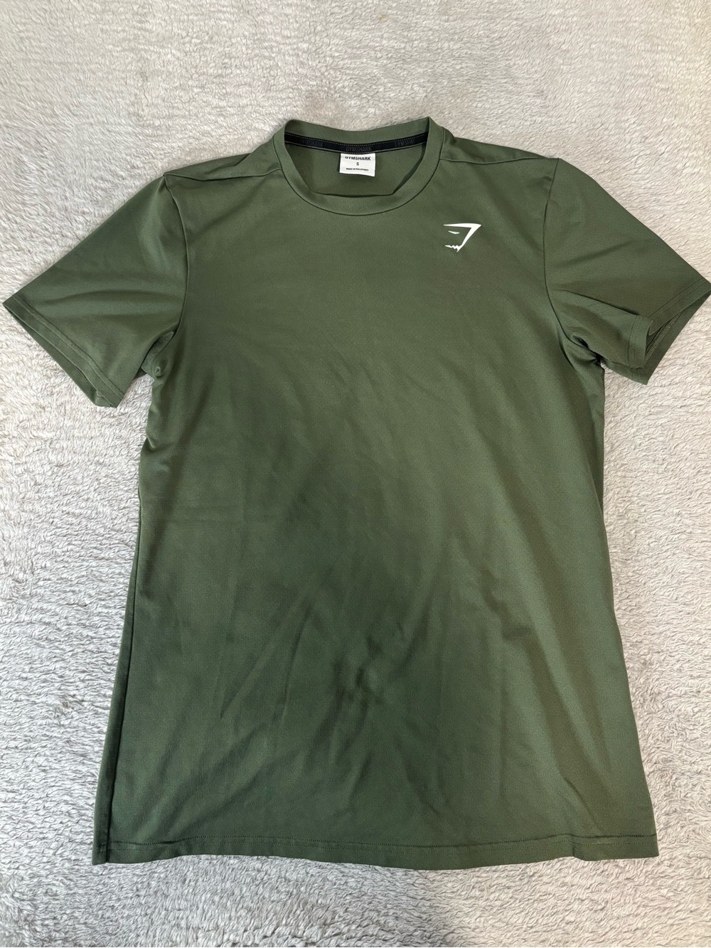 Gymshark Men’s Short Sleeve Training Tee - Olive green size small